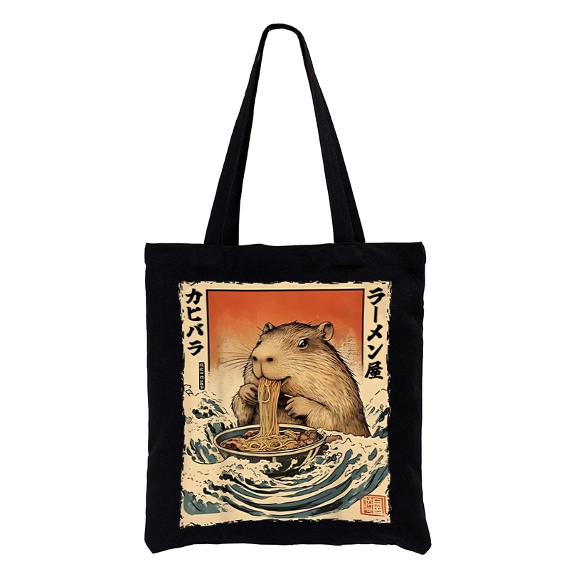 Tokyo-Tiger Hamster Eating Ramen Tote Bag