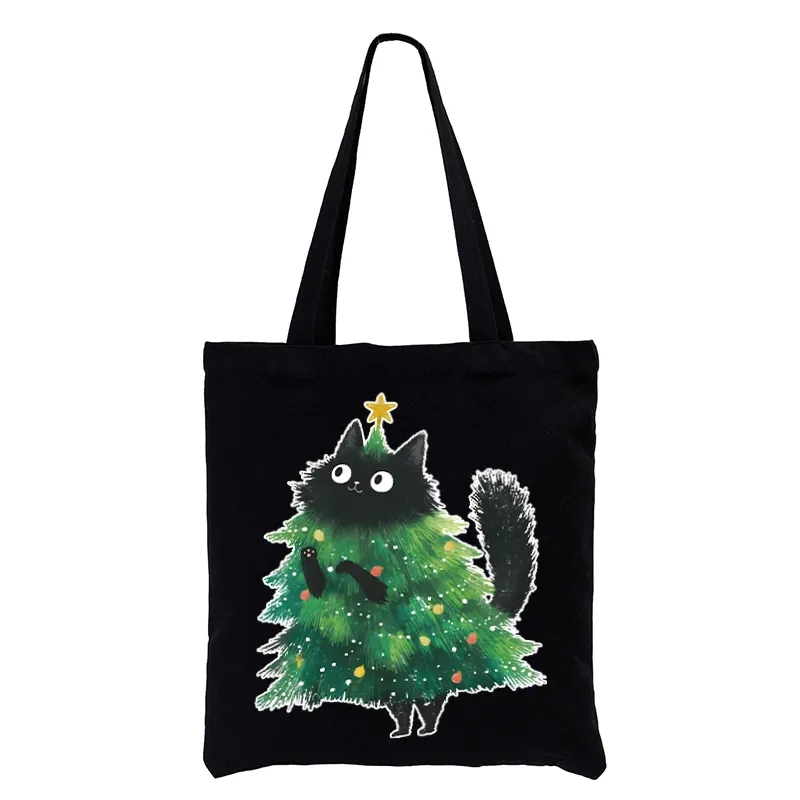 Tokyo-Tiger Christmas Tree Cat Japan Tote Bag