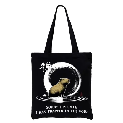 Tokyo-Tiger Zen Capybara Was Trapped In The Void Tote Bag