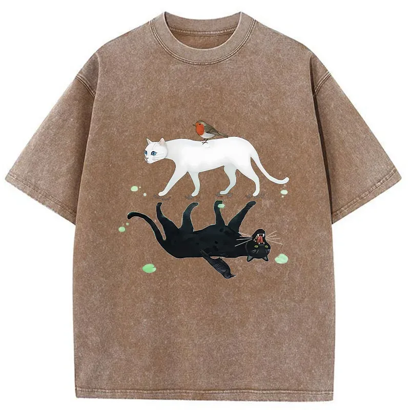 Tokyo-Tiger Opposite Underwater World Washed T-Shirt