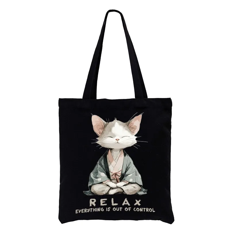 Tokyo-Tiger Zen Cat Relaxation，Everything's Out Of Control Tote Bag