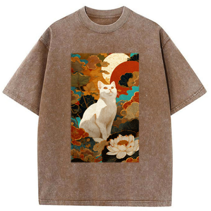 Tokyo-Tiger White Guardian Of The Vermilion Sun Washed T-Shirt