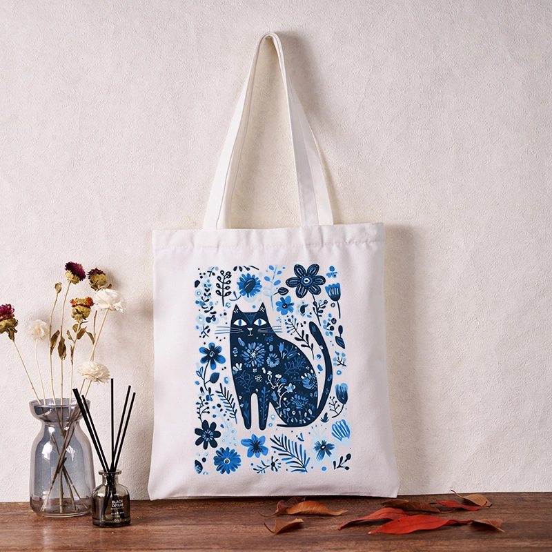 Tokyo-Tiger A Cat Among Flowers Tote Bag