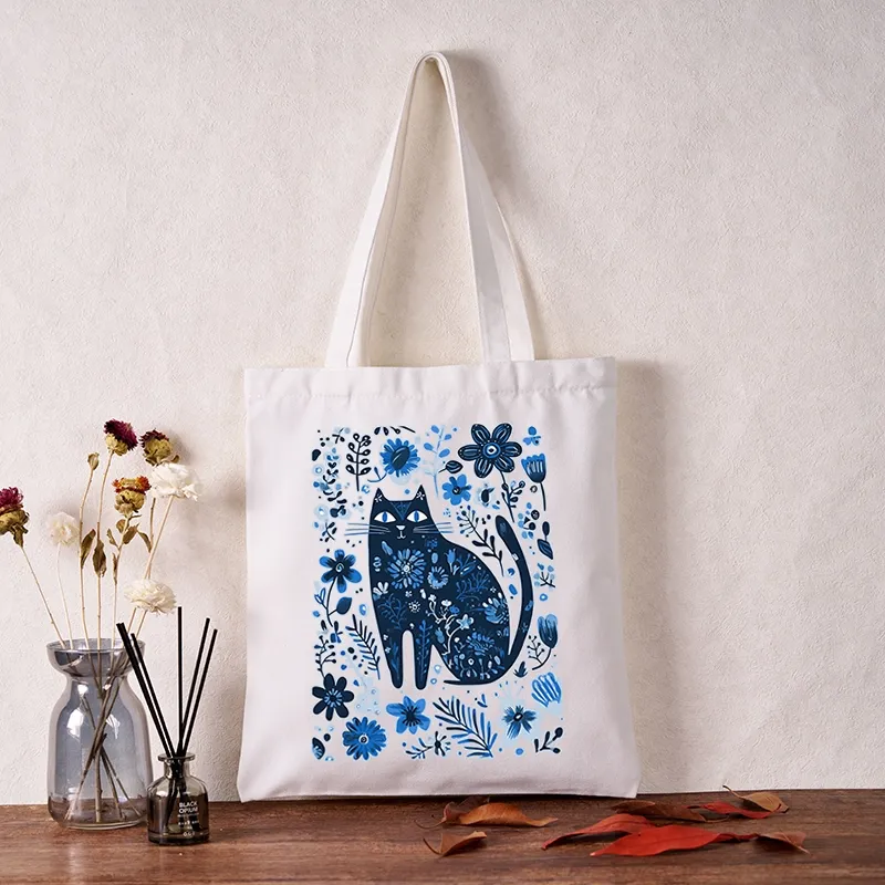 Tokyo-Tiger A Cat Among Flowers Tote Bag