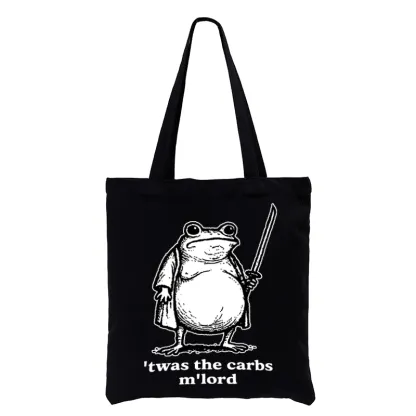 Tokyo-Tiger Funny Fat Samurai Frog Tote Bag