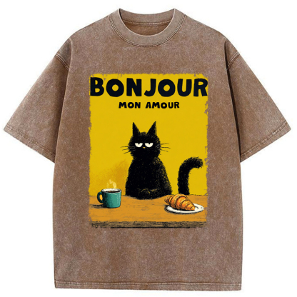Tokyo-Tiger Bonjour Mon Amour Washed T-Shirt