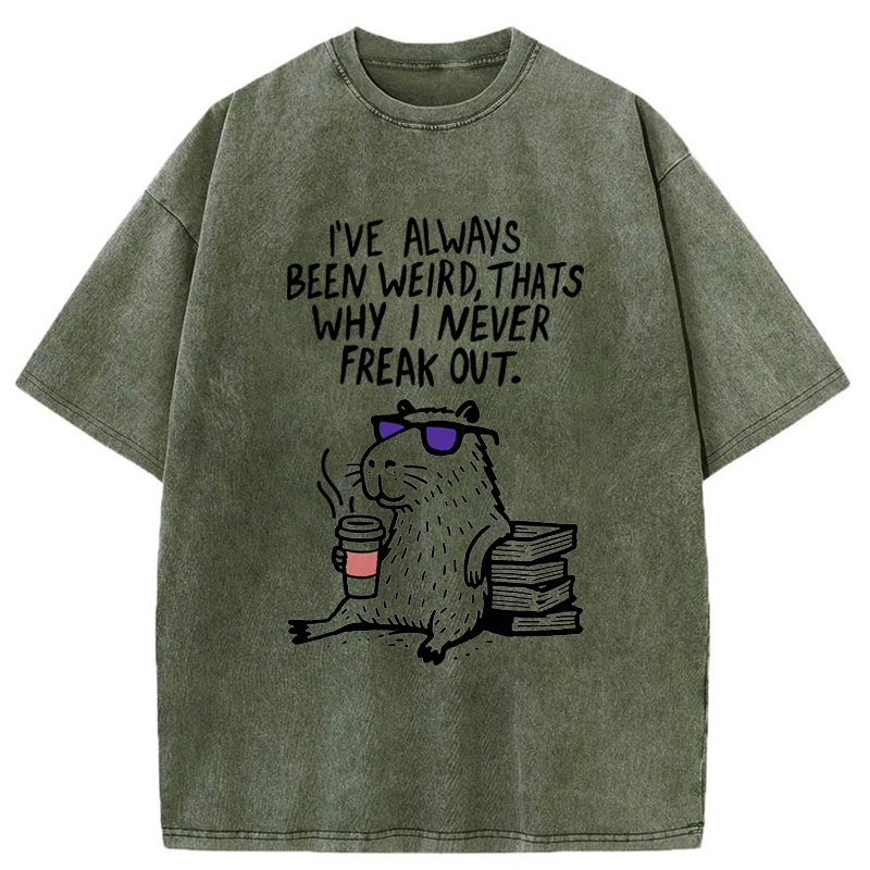 Tokyo-Tiger Born Weird, Stay Chill Washed T-Shirt