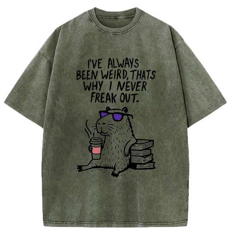 Tokyo-Tiger Born Weird, Stay Chill Washed T-Shirt