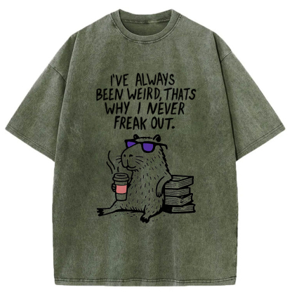 Tokyo-Tiger Born Weird, Stay Chill Washed T-Shirt