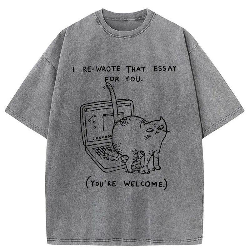 Tokyo-Tiger Troublemaking Cat Washed T-Shirt