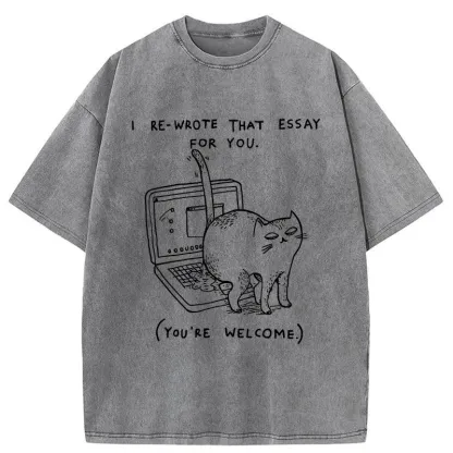 Tokyo-Tiger Troublemaking Cat Washed T-Shirt