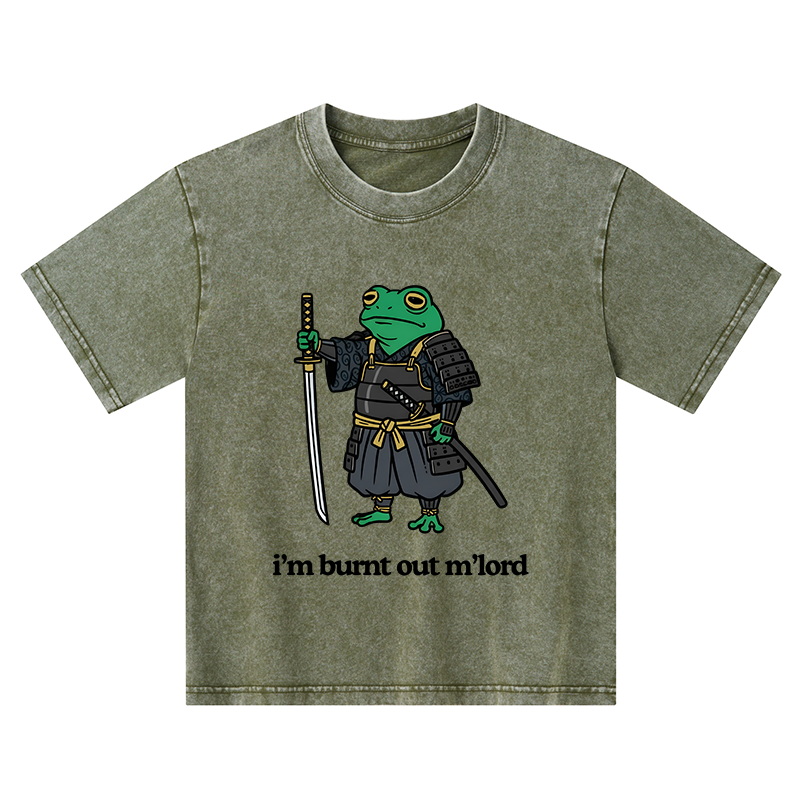 Tokyo-Tiger Tired Frog Kids Washed T-Shirt