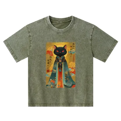 Tokyo-Tiger Master Your Chaos, Protect Your Peace Kids Washed T-Shirt