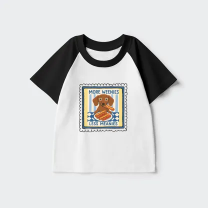 Tokyo-Tiger More Weenies Less Meanies Kids Raglan T-shirt