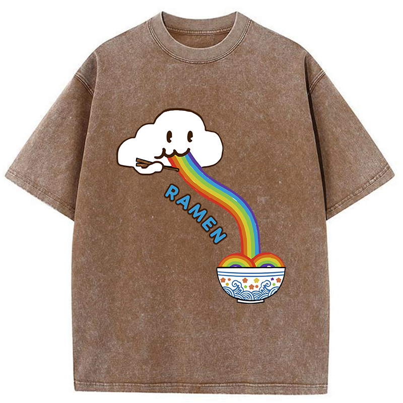 Tokyo-Tiger Rainbow Ramen Washed T-Shirt