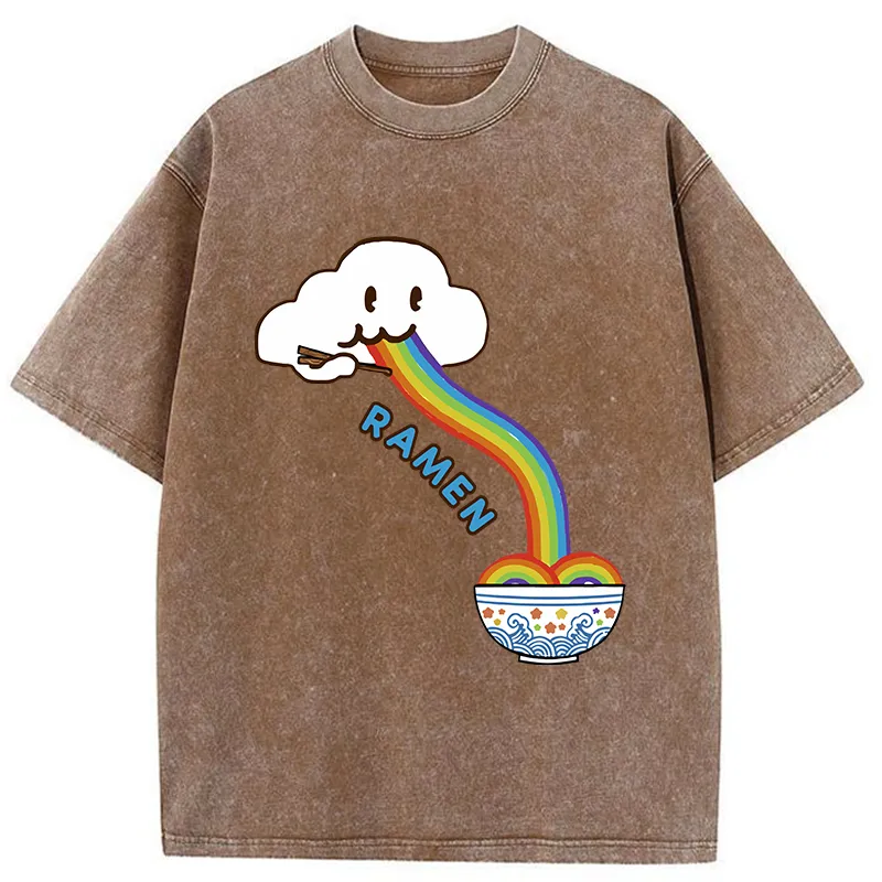 Tokyo-Tiger Rainbow Ramen Washed T-Shirt