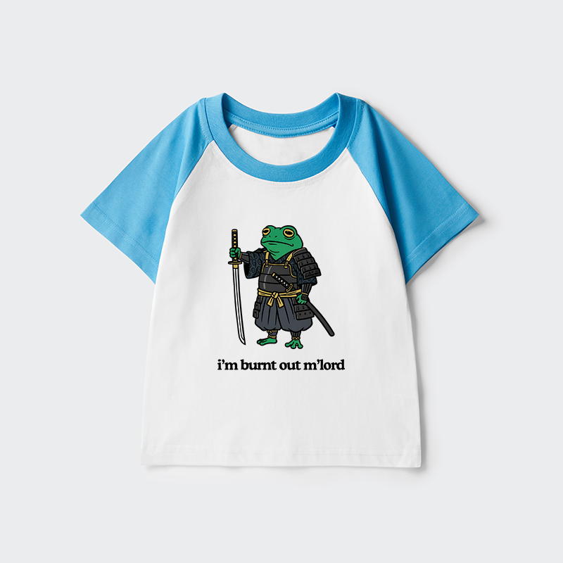 Tokyo-Tiger Tired Frog Kids Raglan T-shirt