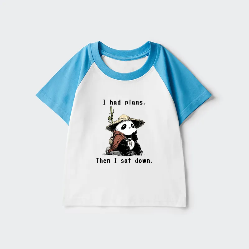 Tokyo-Tiger The Maybe Later Panda Kids Raglan T-shirt