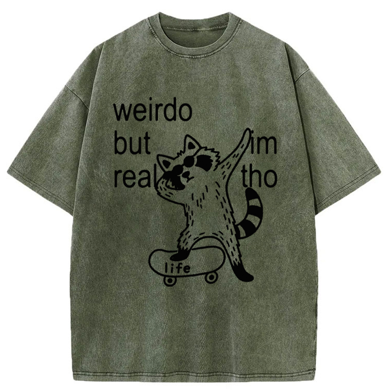 Tokyo-Tiger Weirdo But Real Washed T-Shirt