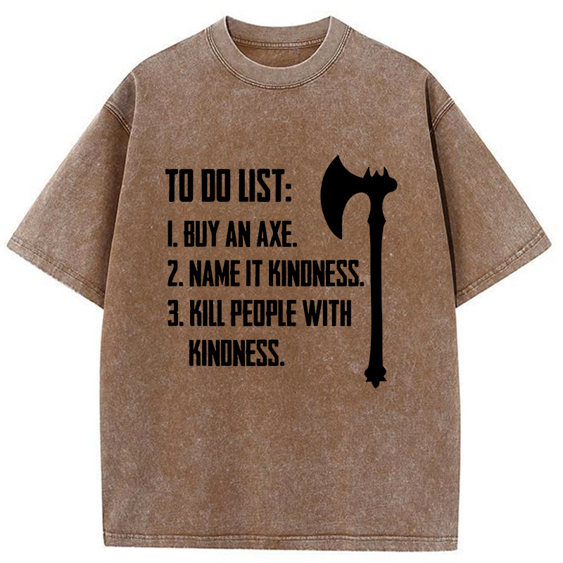 Tokyo-Tiger Axe Joke Washed T-Shirt