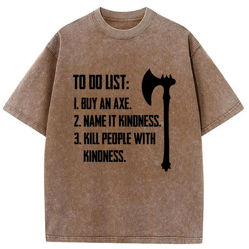 Tokyo-Tiger Axe Joke Washed T-Shirt