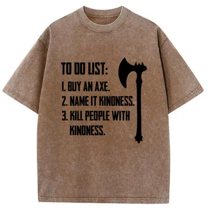 Tokyo-Tiger Axe Joke Washed T-Shirt