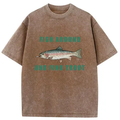 Tokyo-Tiger Searching For Trout Washed T-Shirt