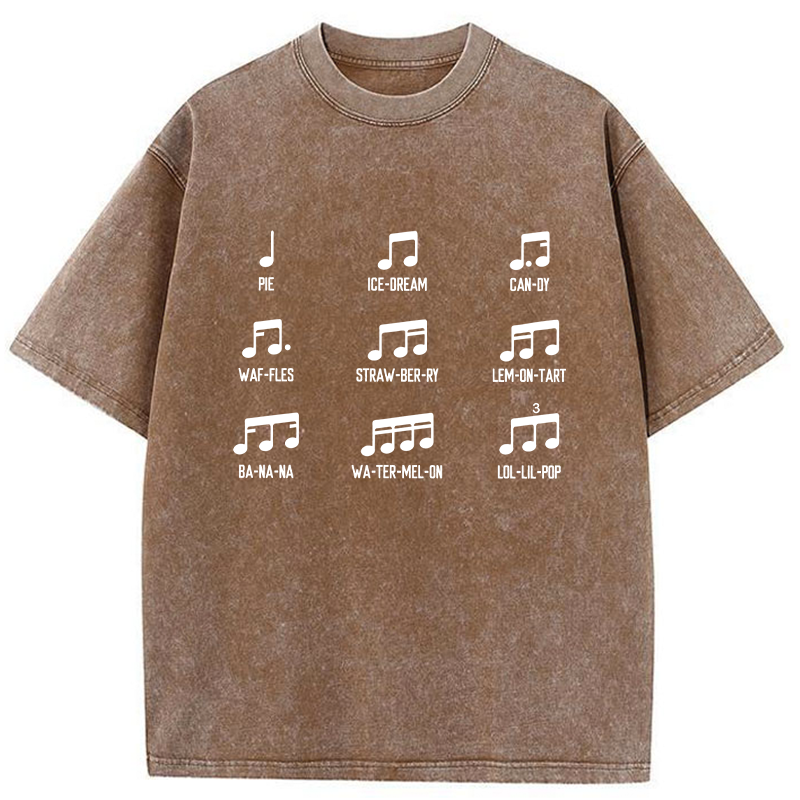 Tokyo-Tiger Food Word Pronunciation Rhythm Washed T-Shirt