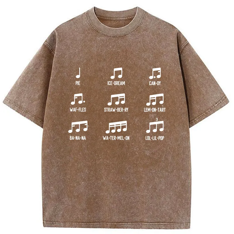 Tokyo-Tiger Food Word Pronunciation Rhythm Washed T-Shirt