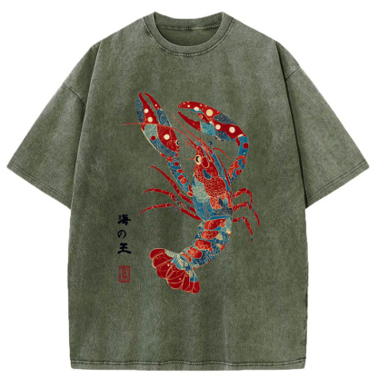 Tokyo-Tiger King Of The Sea Washed T-Shirt