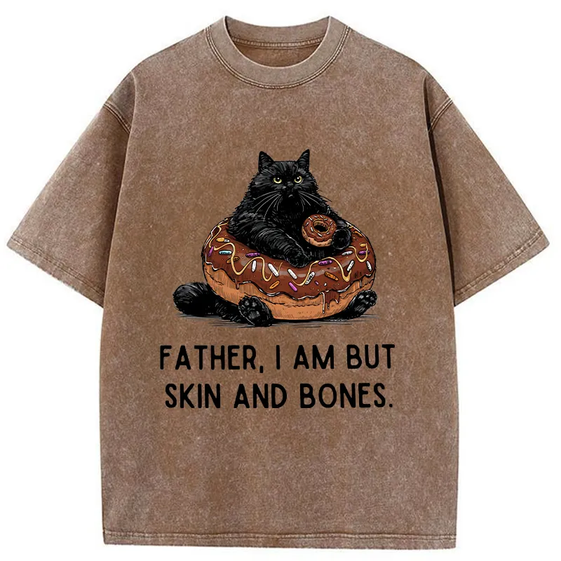 Tokyo-Tiger Fat Cat Is Begging For Food Washed T-Shirt