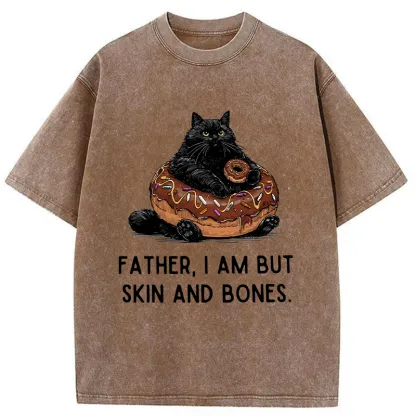 Tokyo-Tiger Fat Cat Is Begging For Food Washed T-Shirt