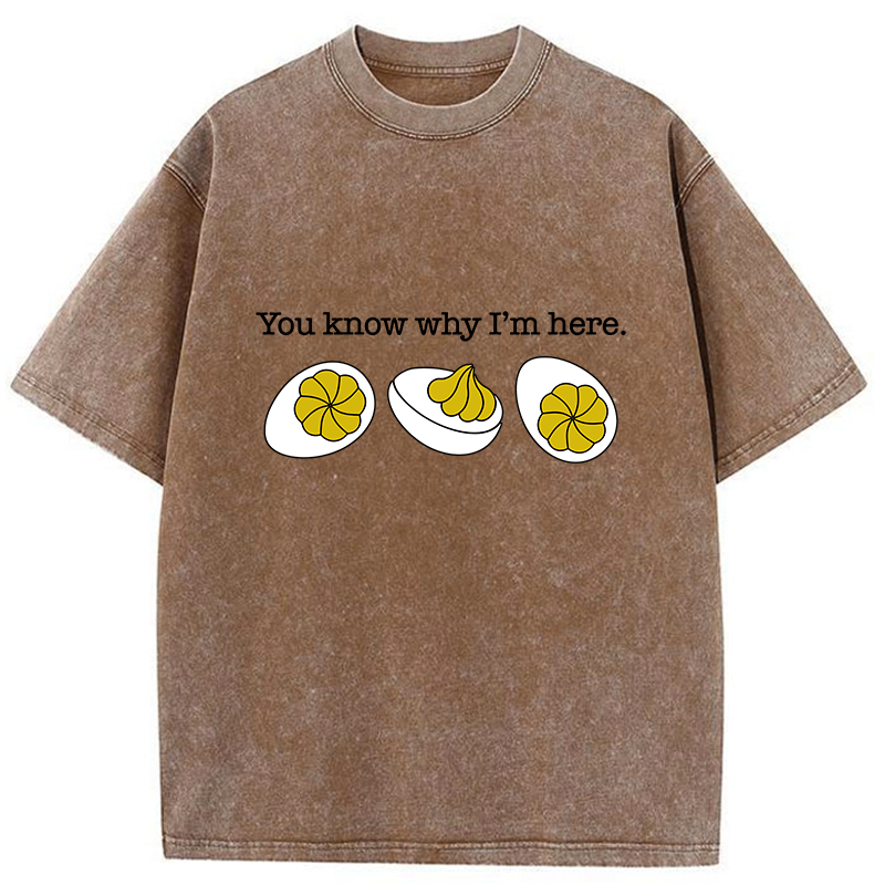 Tokyo-Tiger Deviled-Eggs Funny Washed T-Shirt