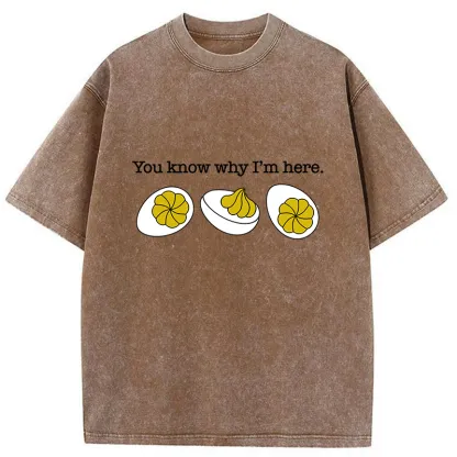 Tokyo-Tiger Deviled-Eggs Funny Washed T-Shirt