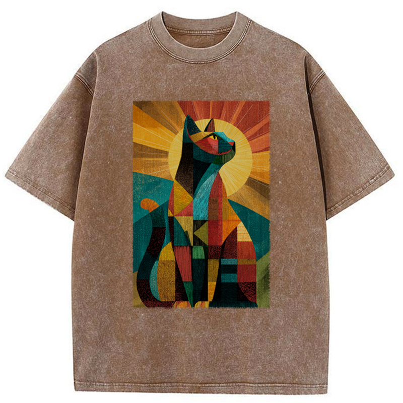 Tokyo-Tiger Halo Cat Washed T-Shirt