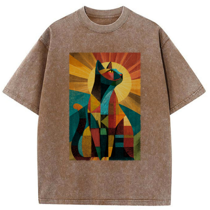 Tokyo-Tiger Halo Cat Washed T-Shirt