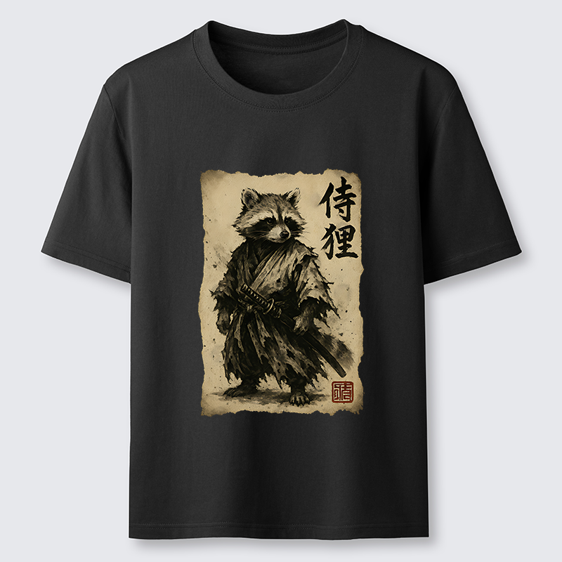Tokyo-Tiger Retro Raccoon Samurai Classic T-Shirt