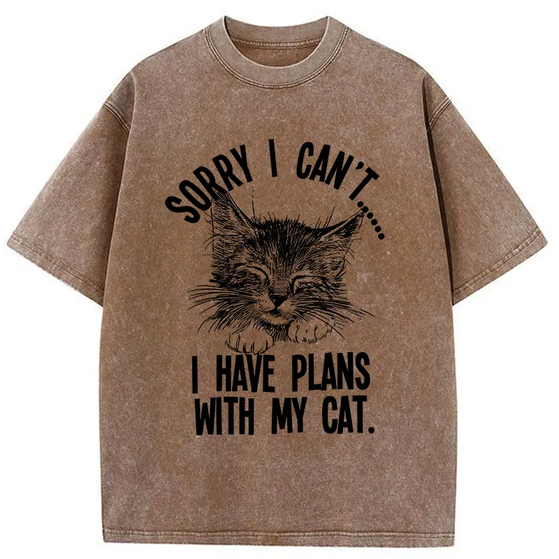 Tokyo-Tiger I Have An Agreement With My Cat Washed T-Shirt