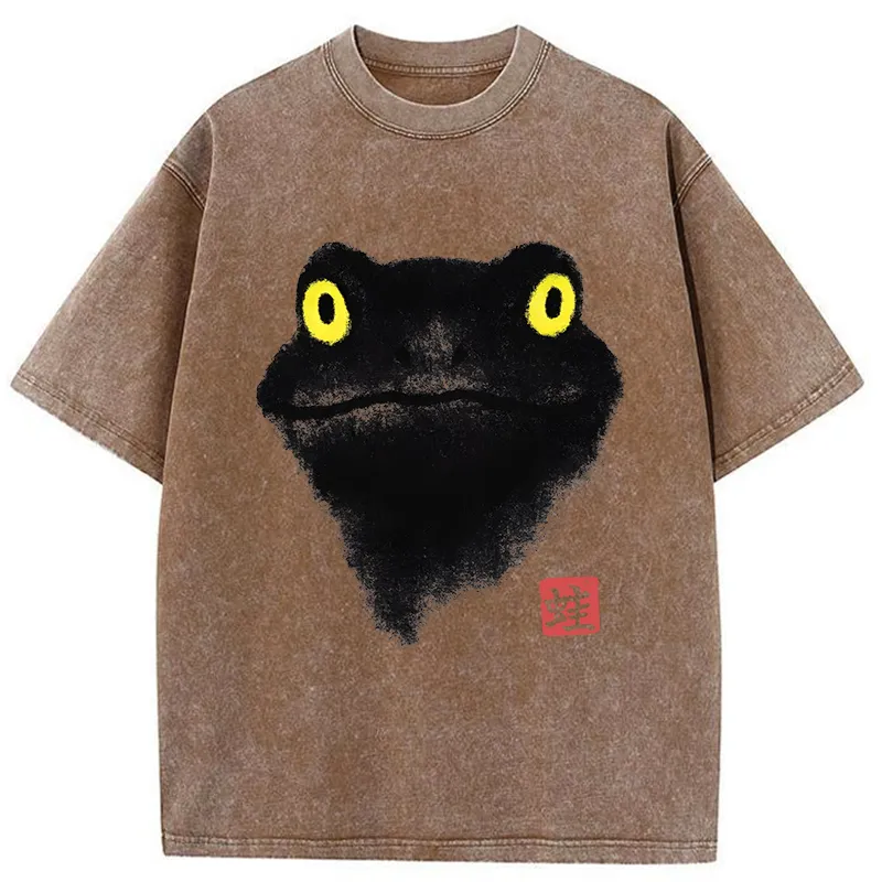 Tokyo-Tiger Ink Painting Of A Frog Washed T-Shirt