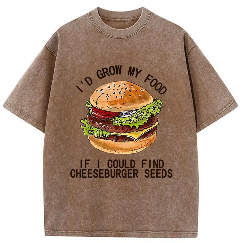 Tokyo-Tiger Looking For Hamburger Seeds Washed T-Shirt