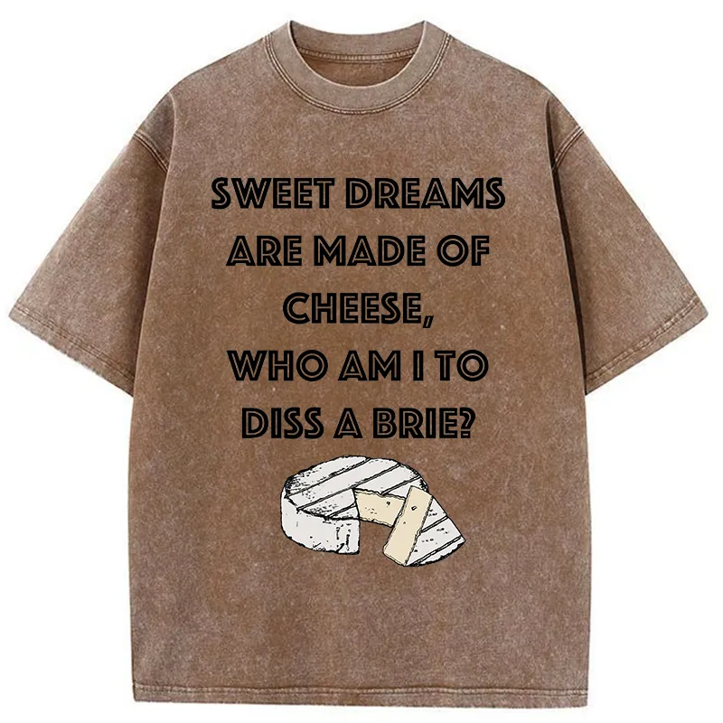 Tokyo-Tiger Funny Cheese Music Washed T-Shirt