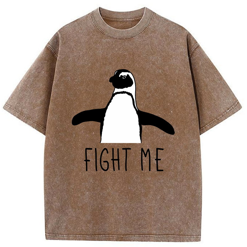 Tokyo-Tiger Fighting Penguins Washed T-Shirt