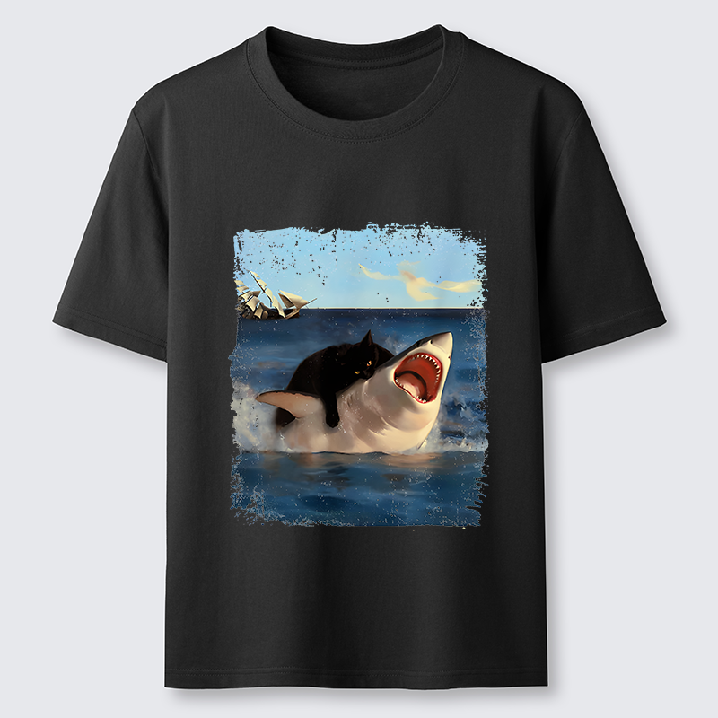 Tokyo-Tiger Cat Bites Shark Classic T-Shirt