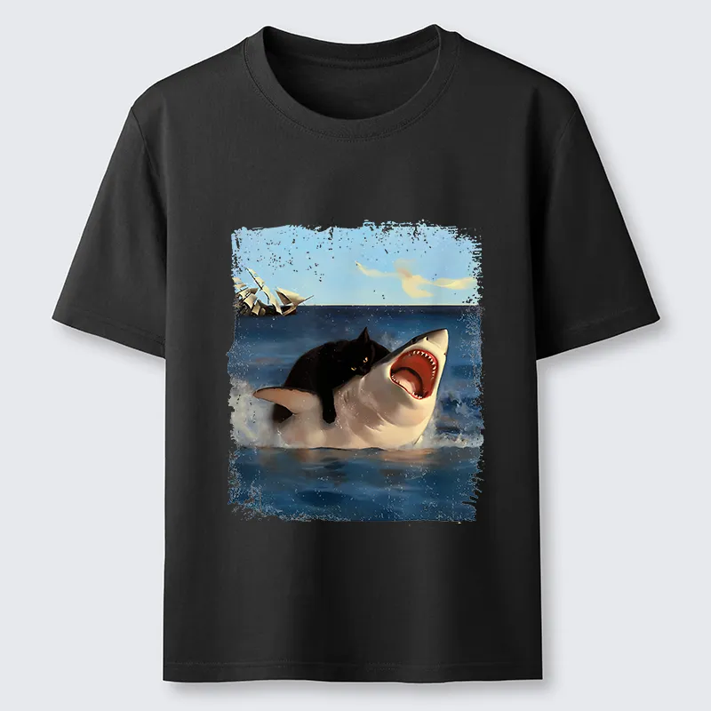 Tokyo-Tiger Cat Bites Shark Classic T-Shirt