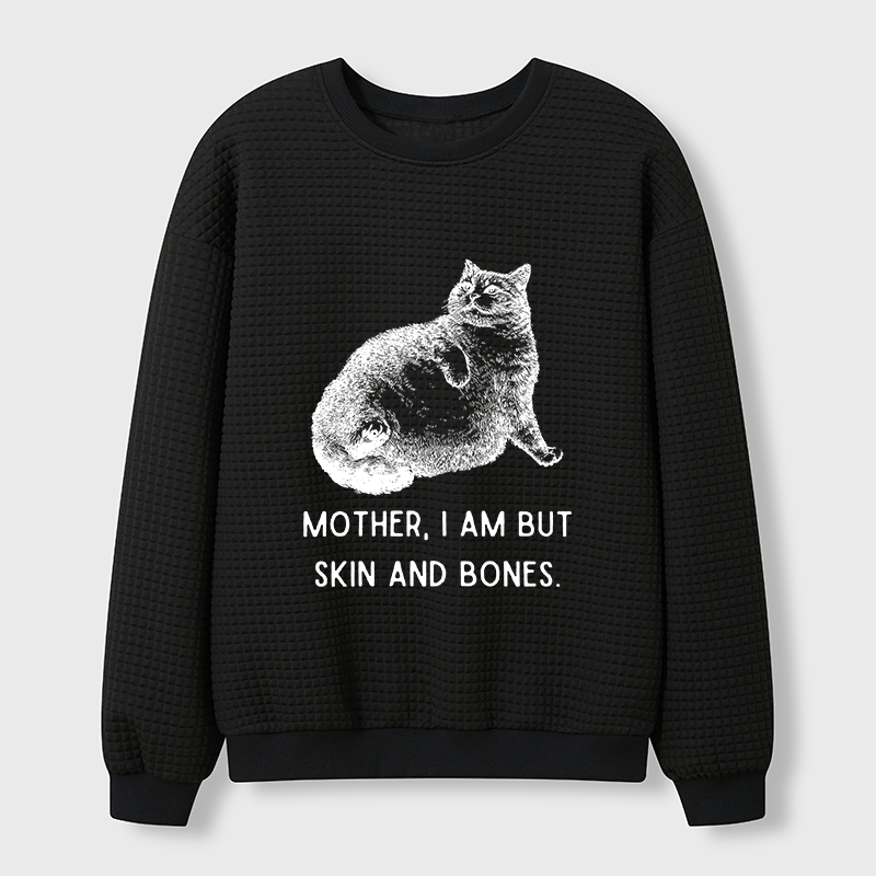 Tokyo-Tiger Skin & Bones Cat Waffle Sweatshirt