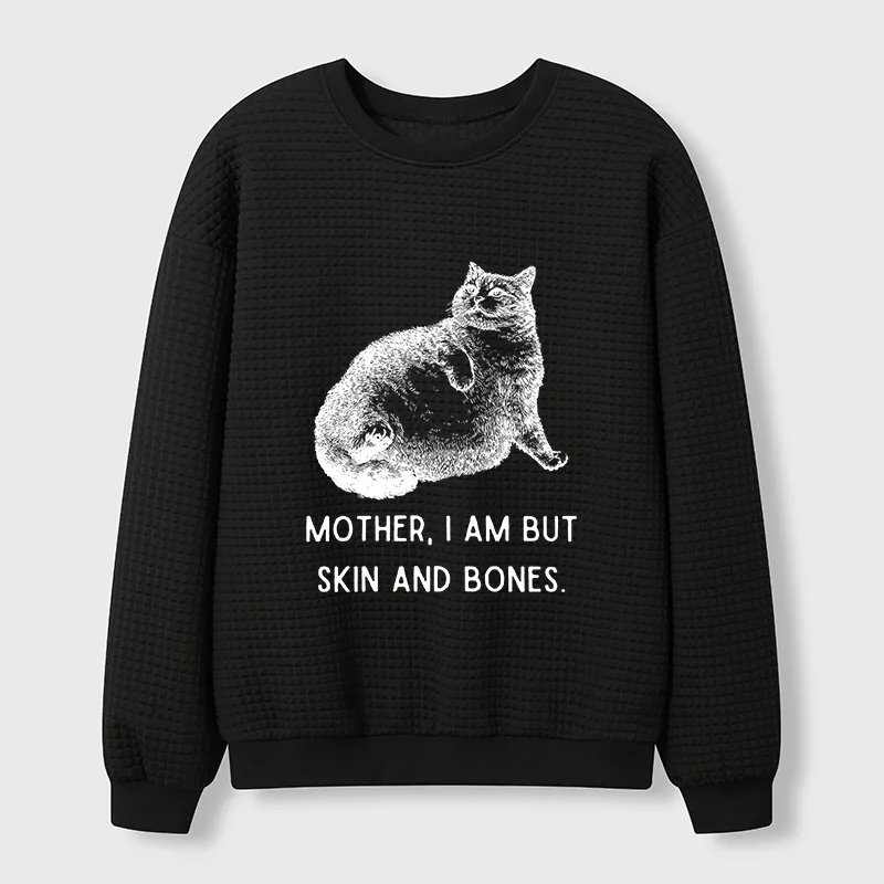 Tokyo-Tiger Skin & Bones Cat Waffle Sweatshirt