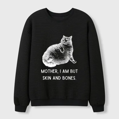 Tokyo-Tiger Skin & Bones Cat Waffle Sweatshirt