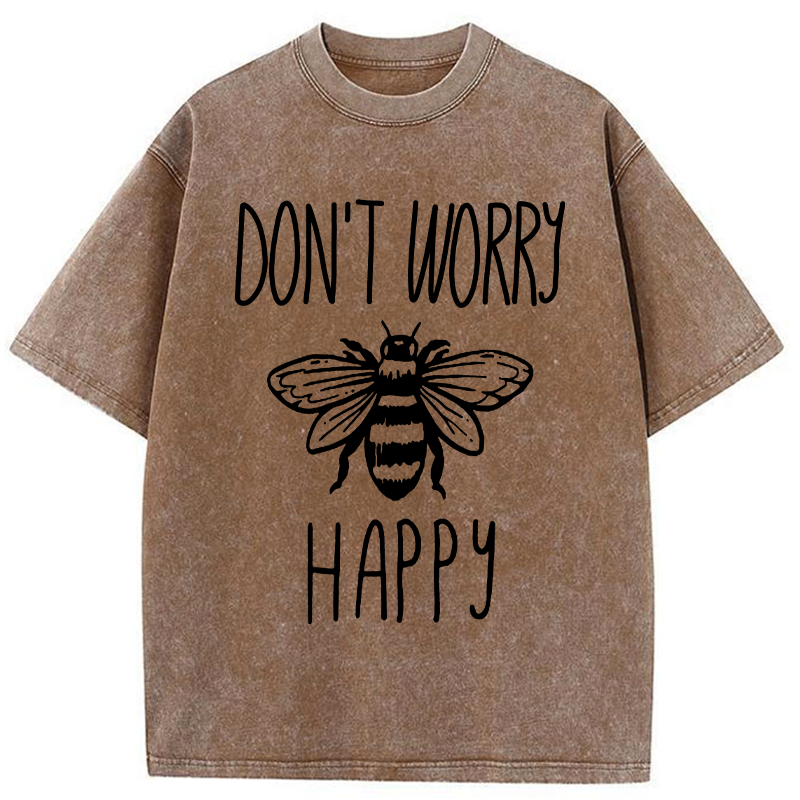 Tokyo-Tiger Don’t Worry Be Happy Washed T-Shirt