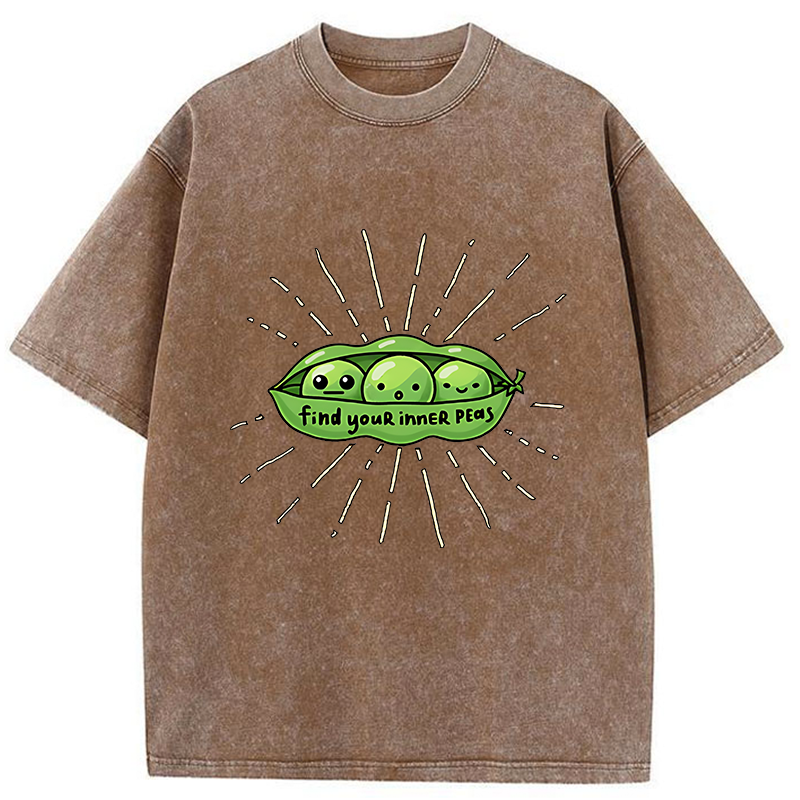 Tokyo-Tiger Find Your Inner Peas Washed T-Shirt