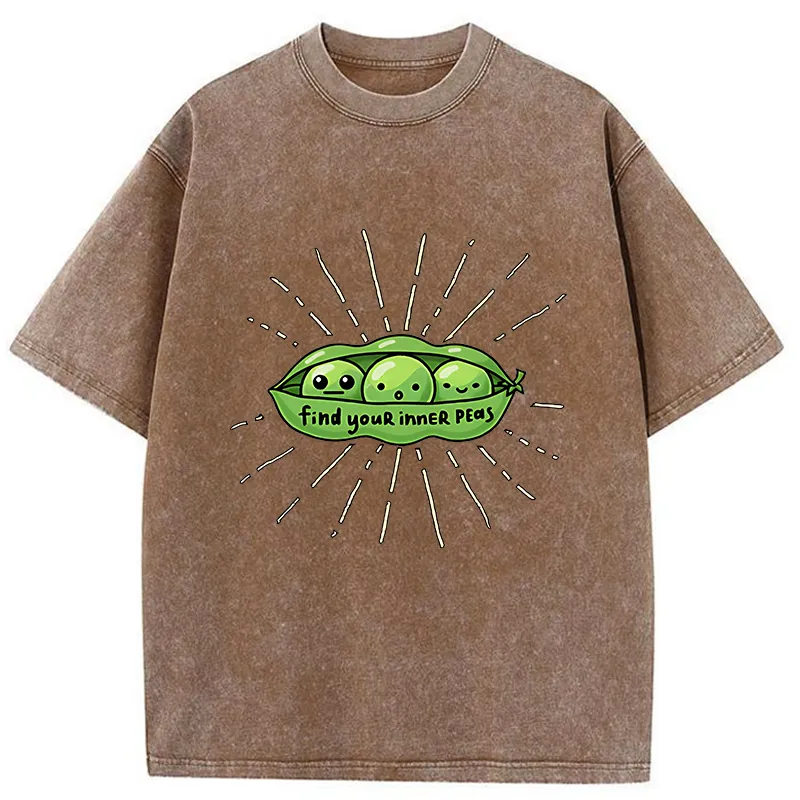 Tokyo-Tiger Find Your Inner Peas Washed T-Shirt